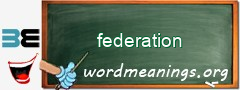 WordMeaning blackboard for federation